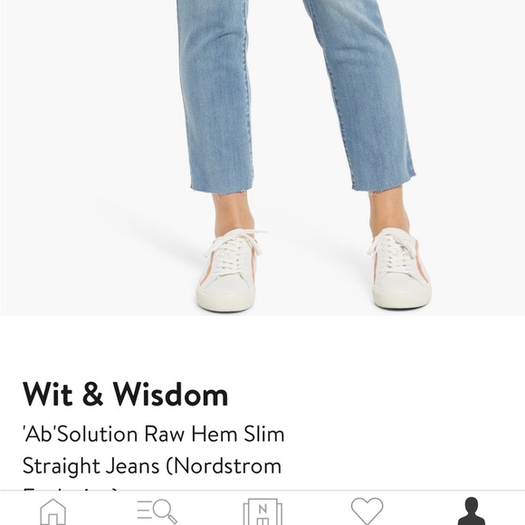 EUC Wit & Wisdom ‘Ab’Solution Raw Hem Slit Straight jeans - Picture 10 of 11